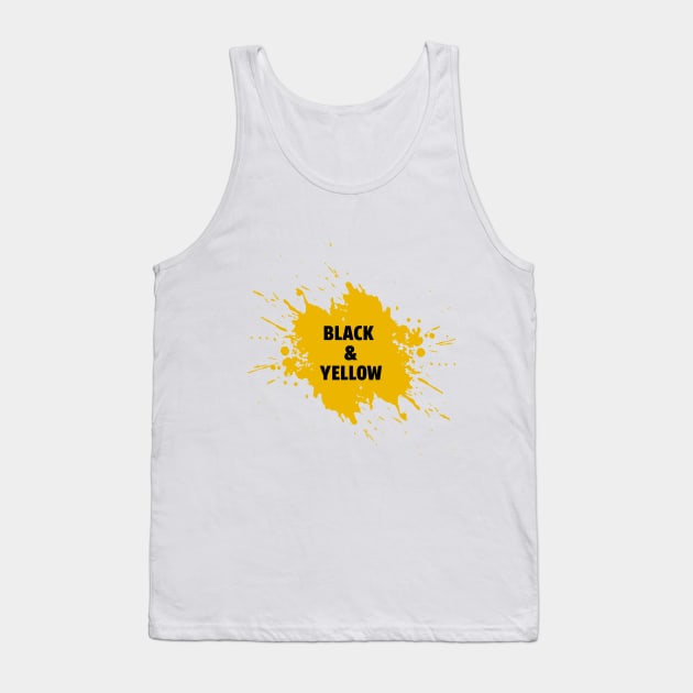 black and yellow t-shirt Tank Top by animales_planet